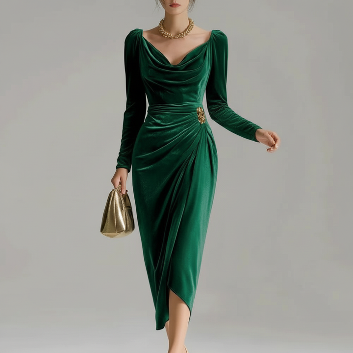 Elysian Ruched Midi Dress