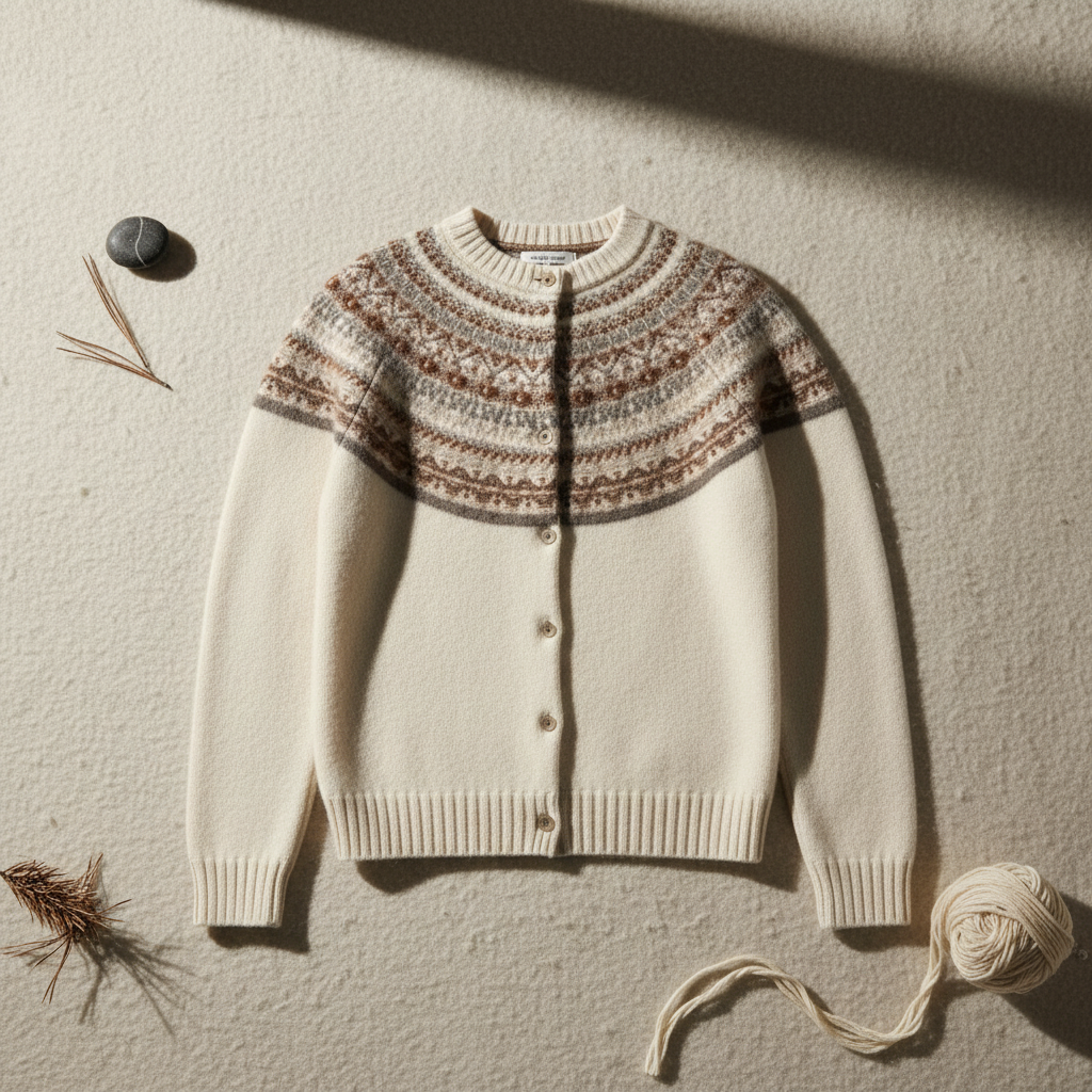 Fair Isle 100% Merino Cardigan