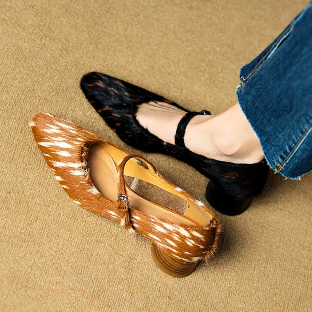 Fawndale Haircalf Mary Janes