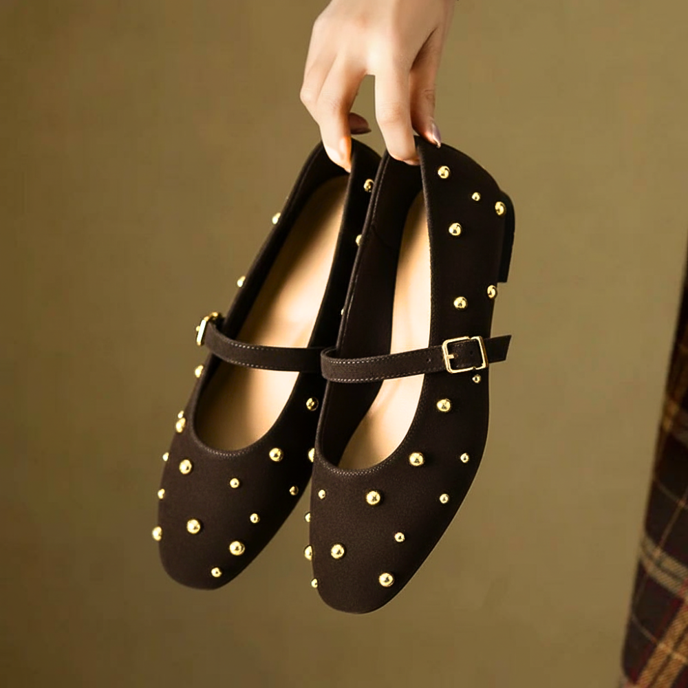 Goldrush Studded Flats