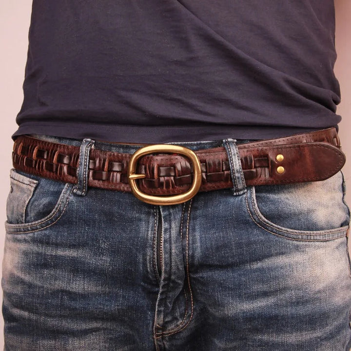 Stonebridge Woven Leather Belt