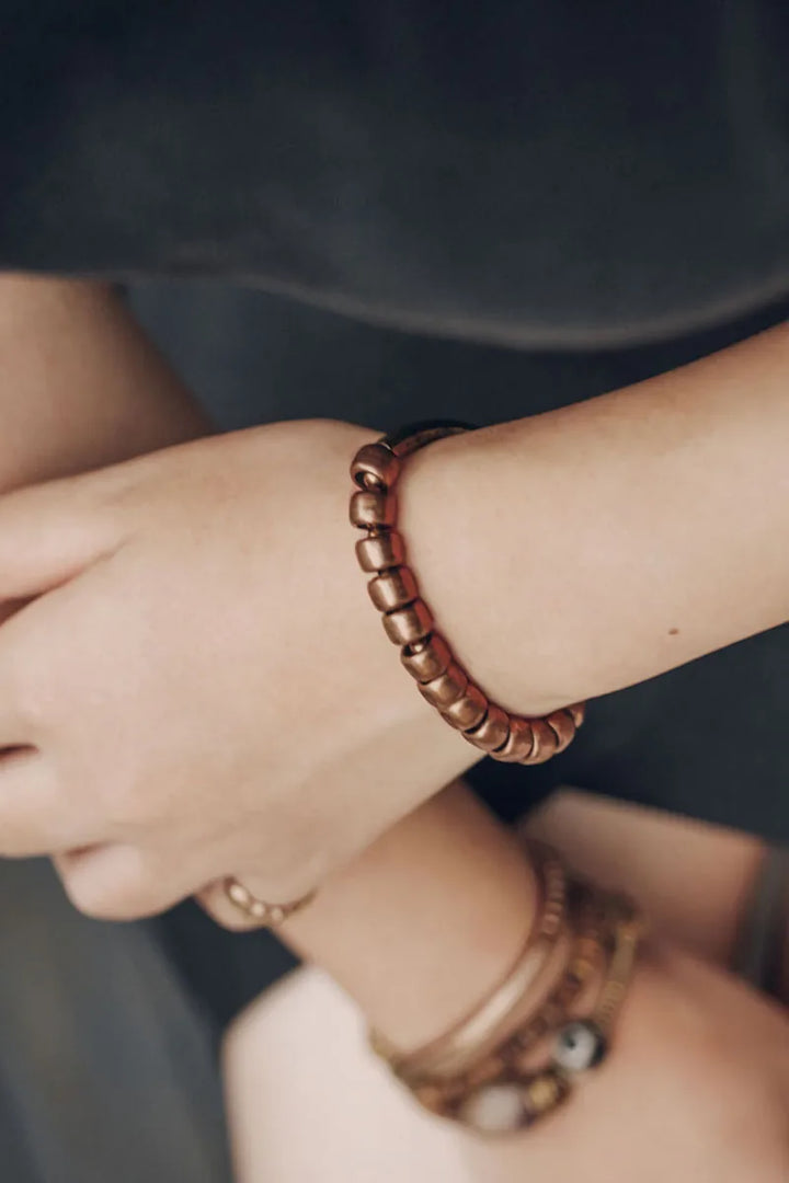 Patina Hammered Copper Bracelet