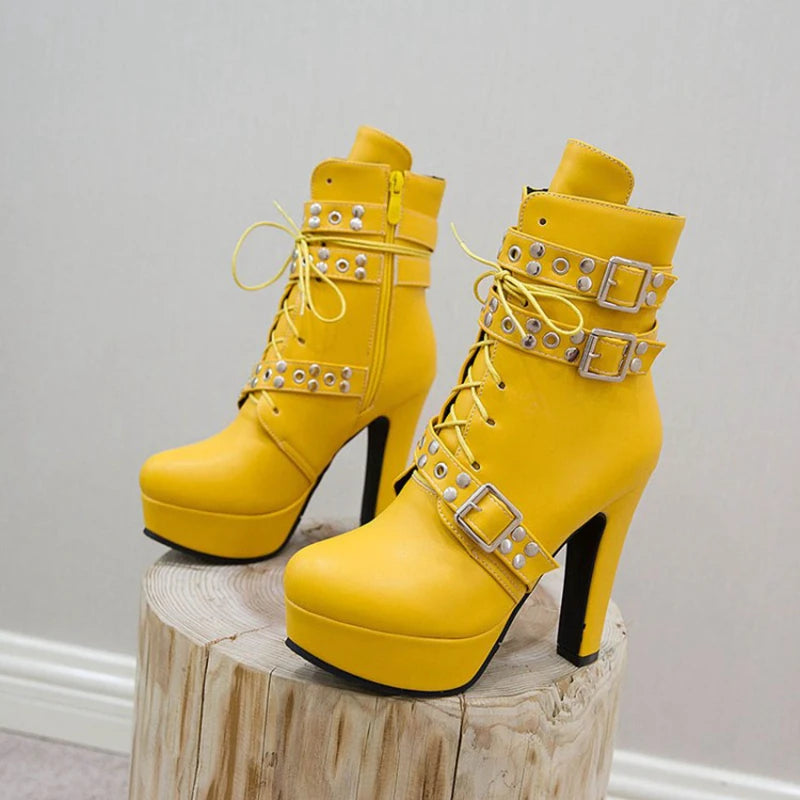 Valeria Stud Platform Boots