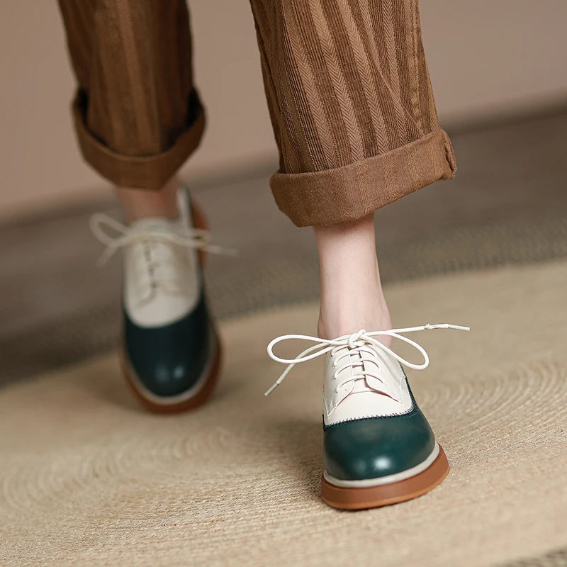 Bellamy Two-Tone Leather Oxfords