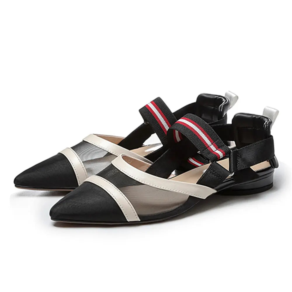 Mosaic Leather Slingbacks