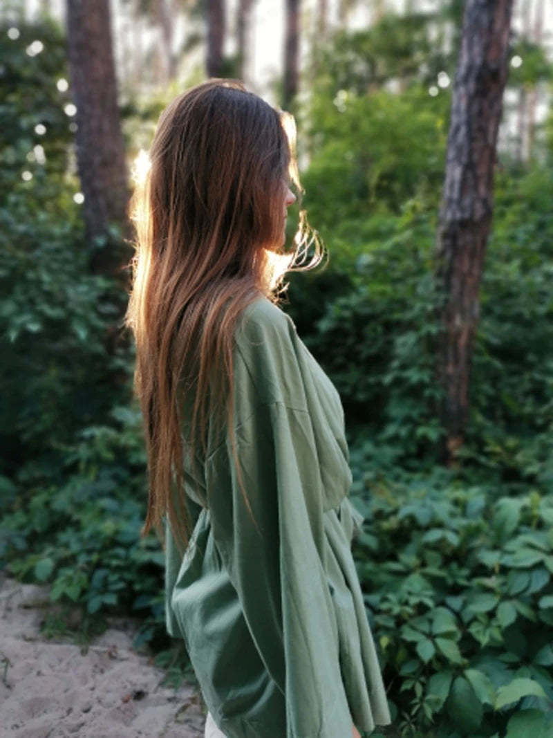 Amalfi Linen Wrap Robe