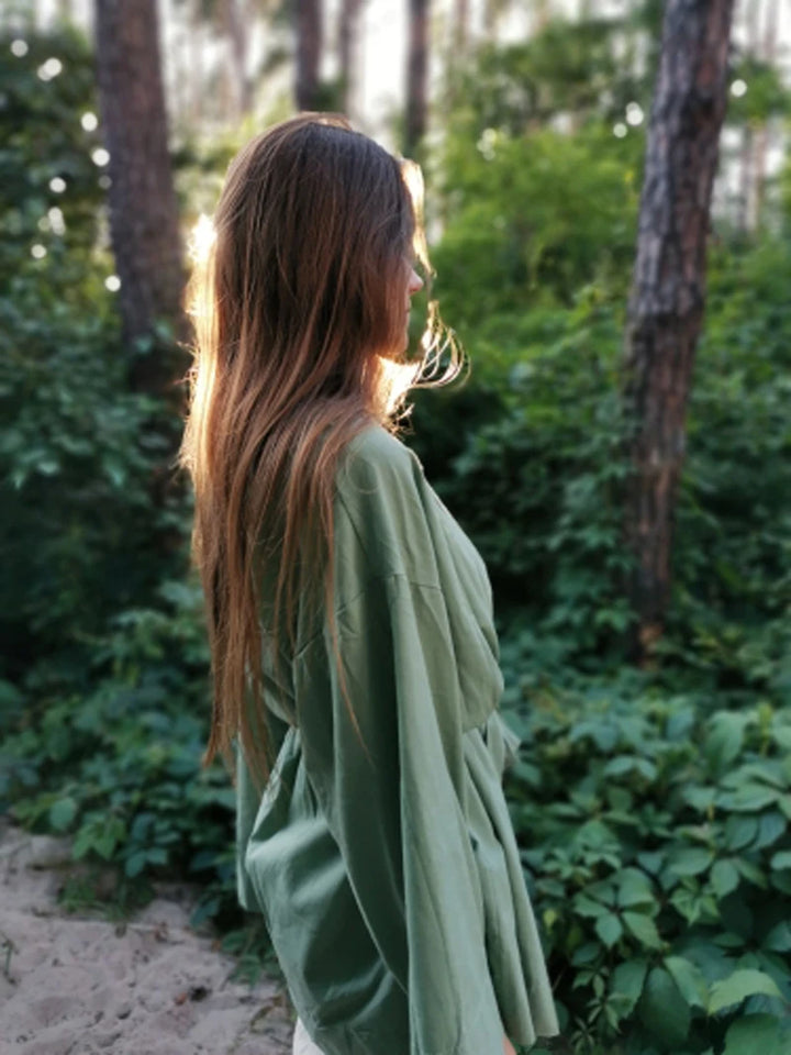 Amalfi Linen Wrap Robe