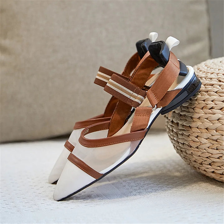 Mosaic Leather Slingbacks