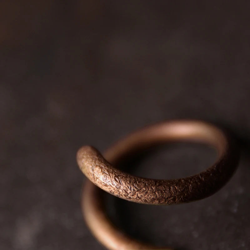 Patina Spiral Copper Ring