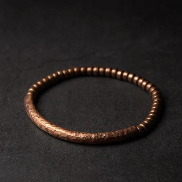 Patina Hammered Copper Bracelet