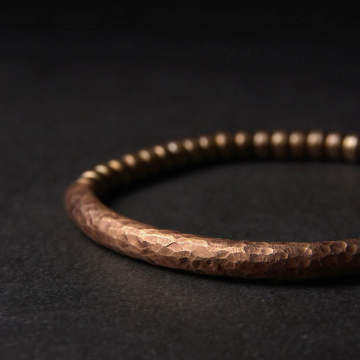 Patina Hammered Copper Bracelet