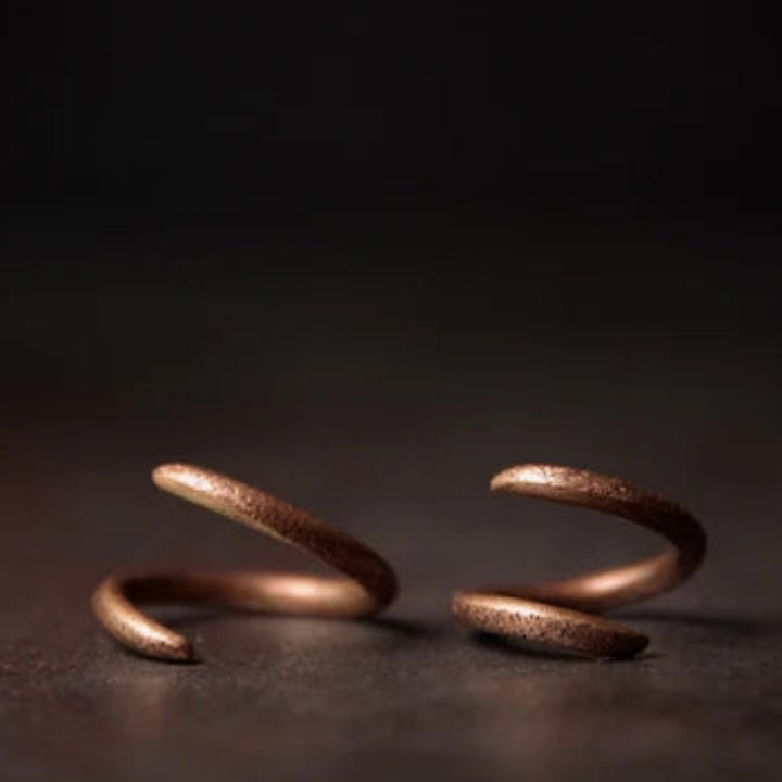 Patina Spiral Copper Ring