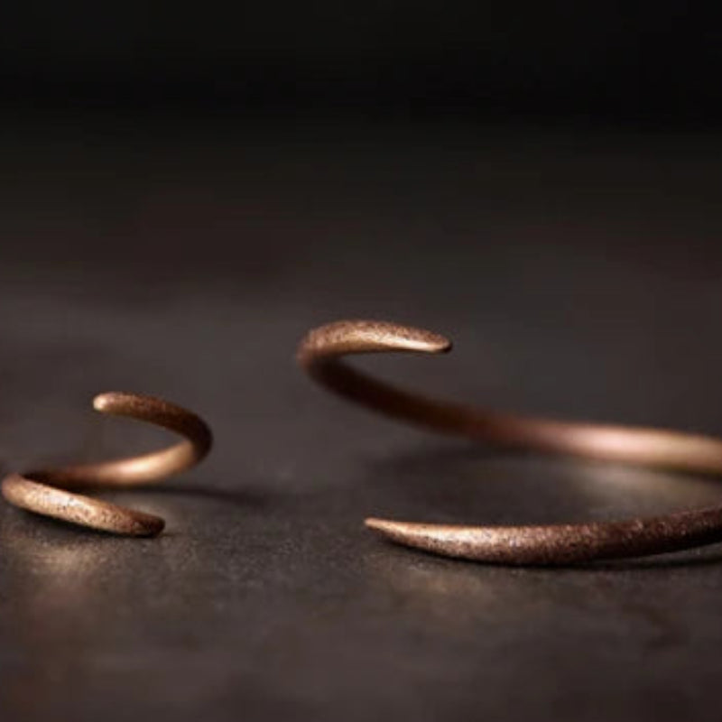 Patina Spiral Copper Ring