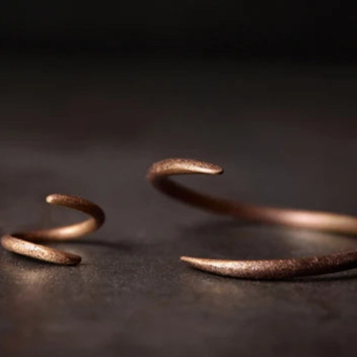 Patina Spiral Copper Ring