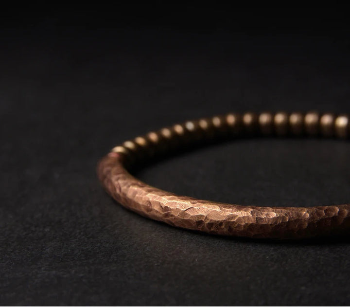Patina Hammered Copper Bracelet