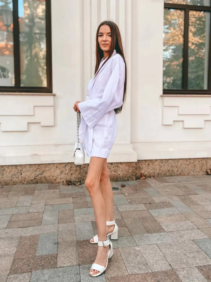 Amalfi Linen Wrap Robe