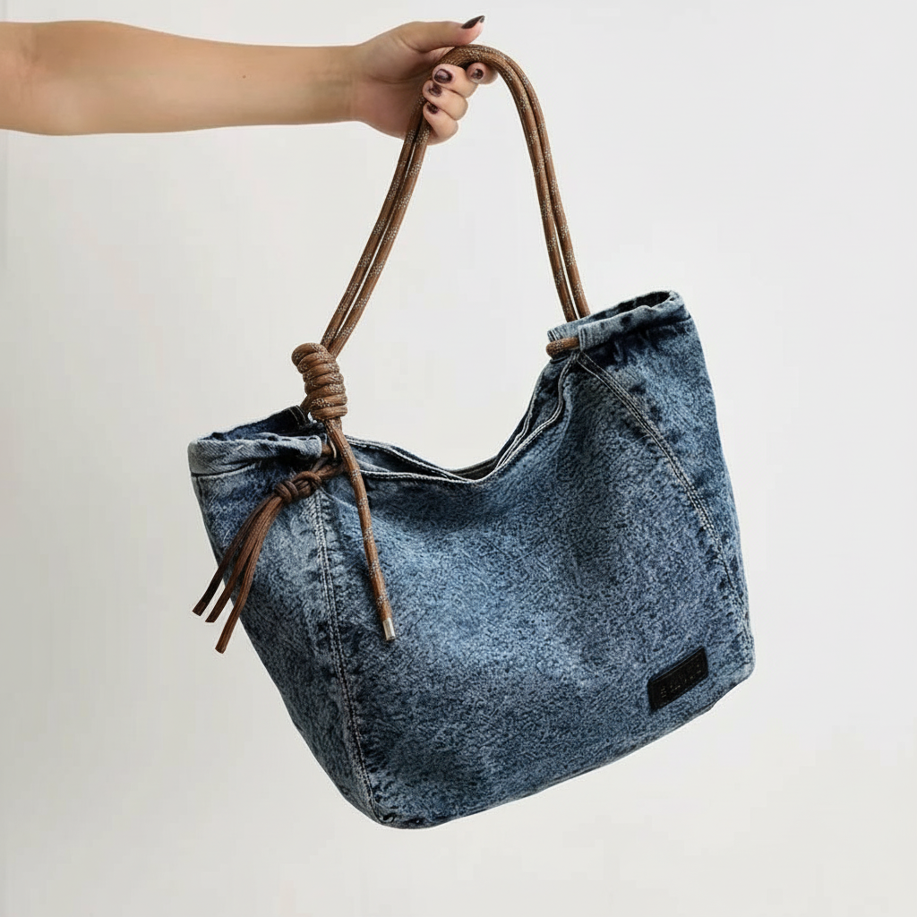 Hadley Washed Denim Tote