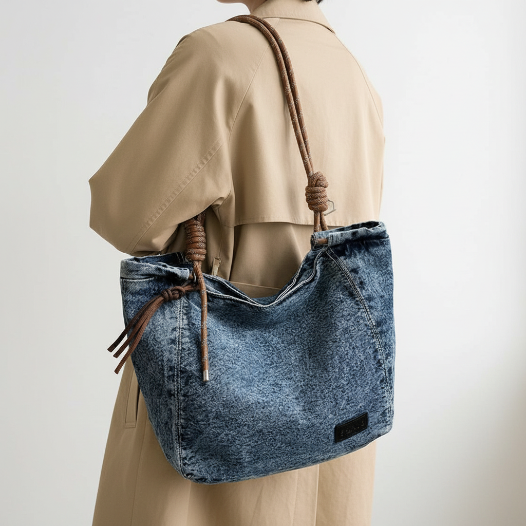 Hadley Washed Denim Tote
