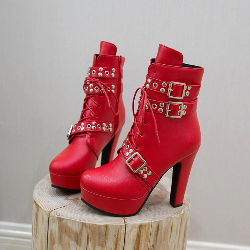 Valeria Stud Platform Boots