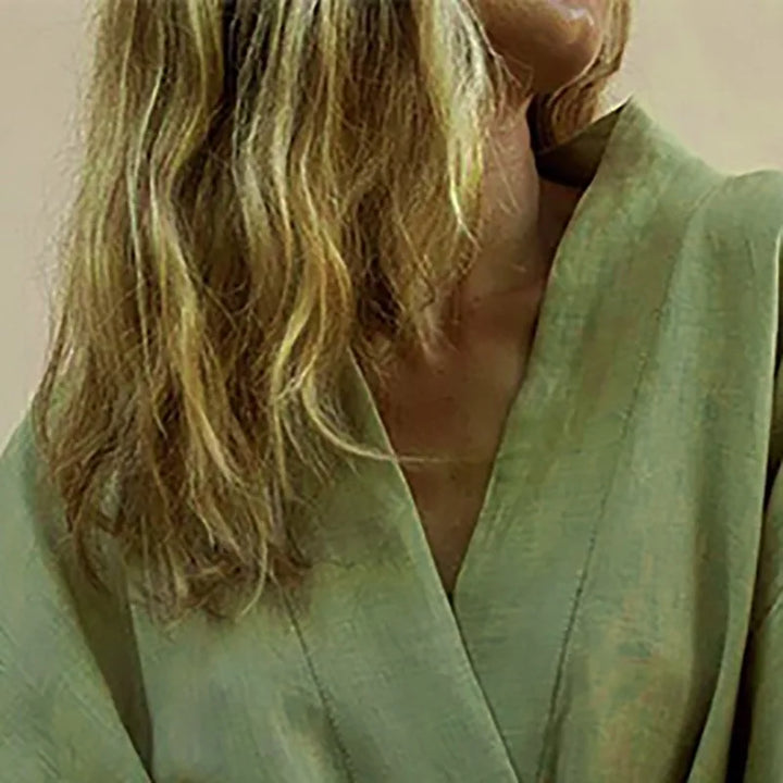 Amalfi Linen Wrap Robe