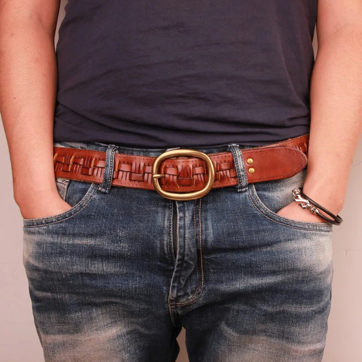 Stonebridge Woven Leather Belt