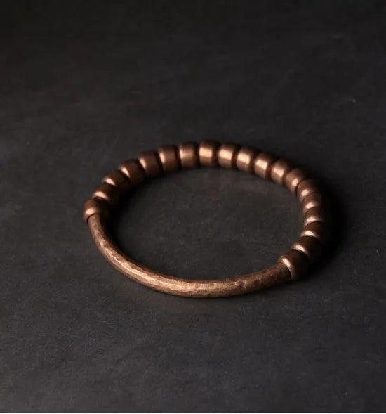 Patina Hammered Copper Bracelet