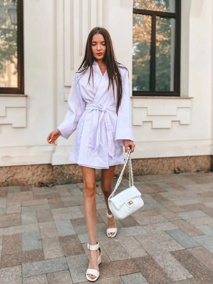 Amalfi Linen Wrap Robe