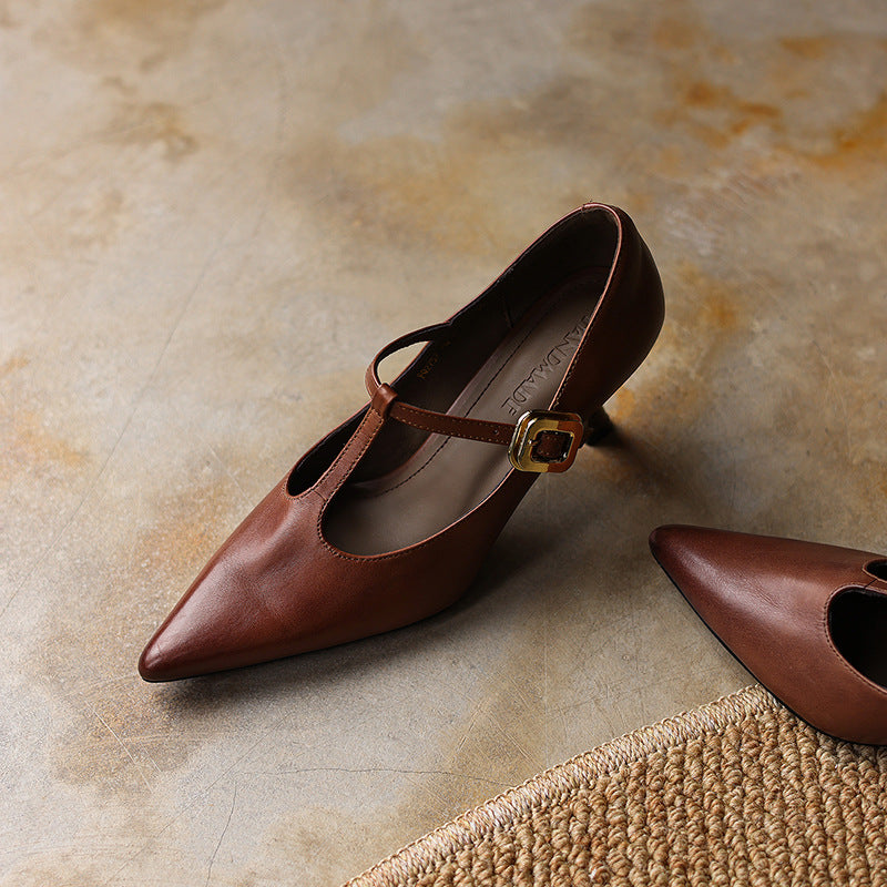 Serata Leather Heels