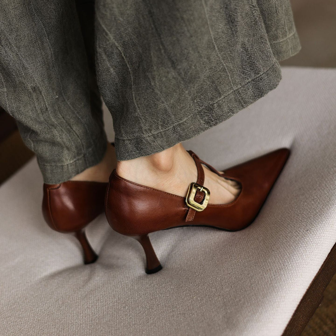 Serata Leather Heels