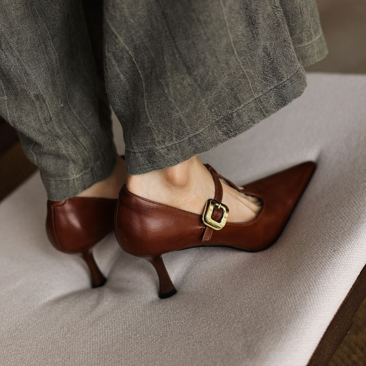 Serata Leather Heels