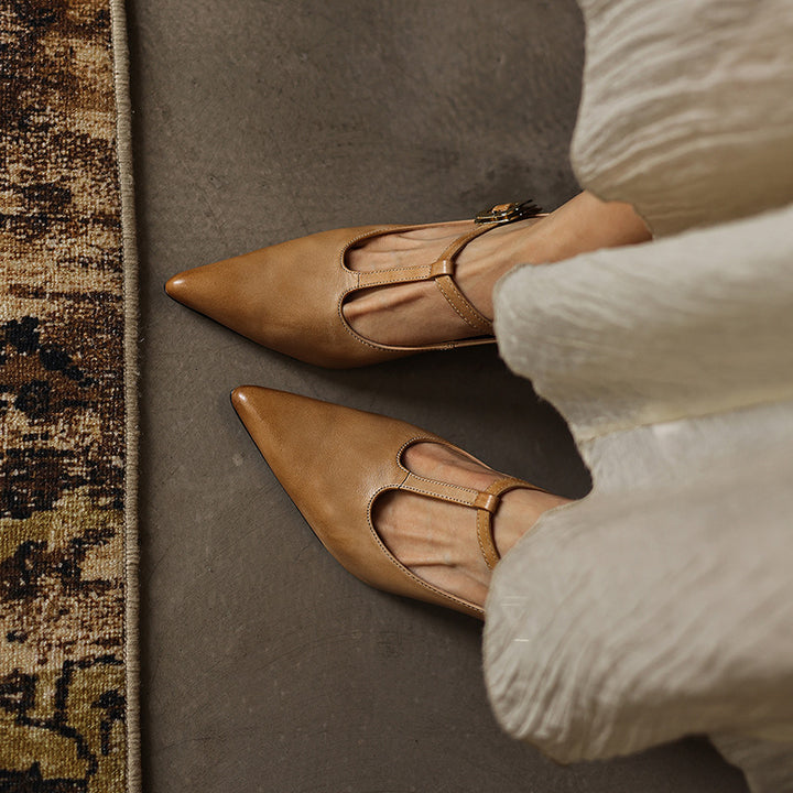 Serata Leather Heels