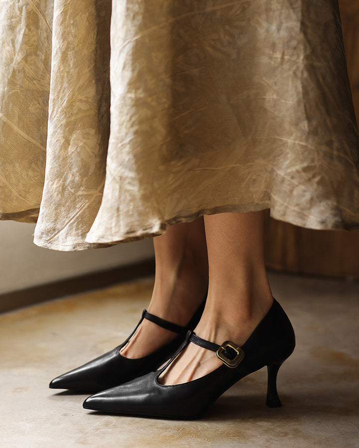 Serata Leather Heels