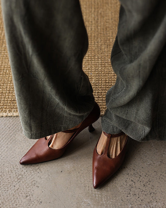 Serata Leather Heels
