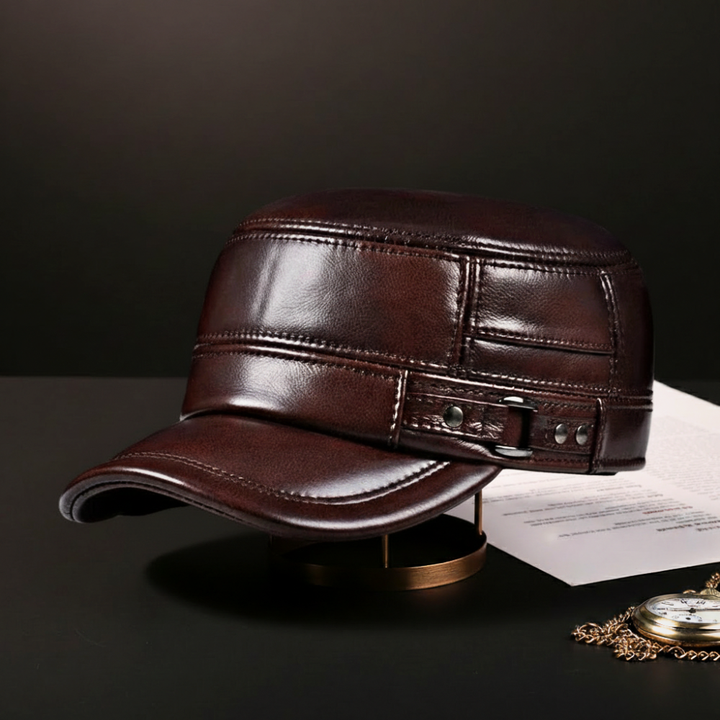 Oldridge Leather Cadet Cap