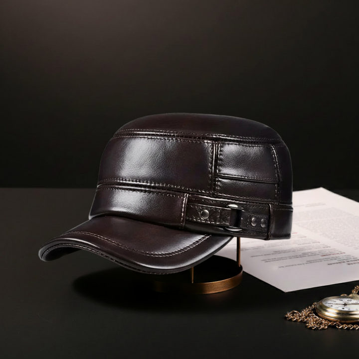 Oldridge Leather Cadet Cap