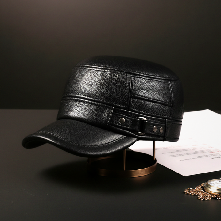 Oldridge Leather Cadet Cap