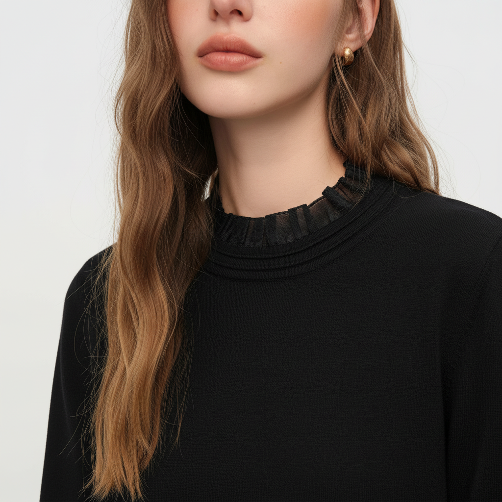 Roselle Wool Mock Neck