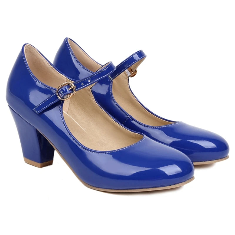 Scarlet Patent Pumps