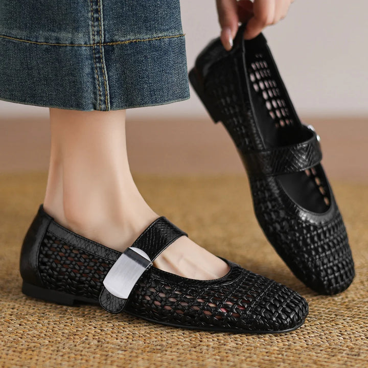 Intreccio Woven Mary Jane Flats
