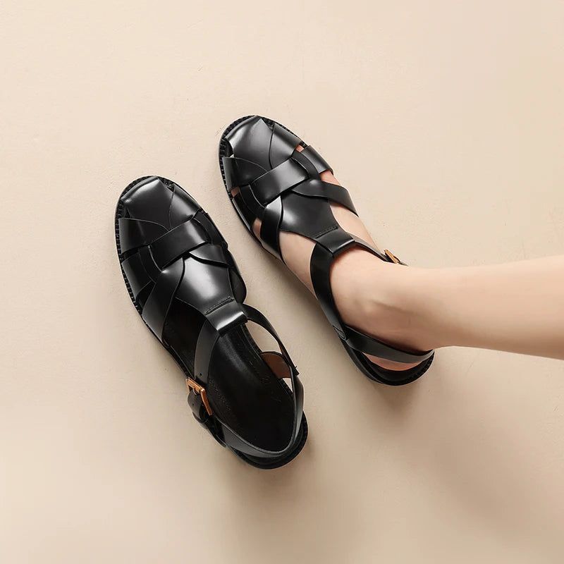 Marcella Caged Leather Sandals