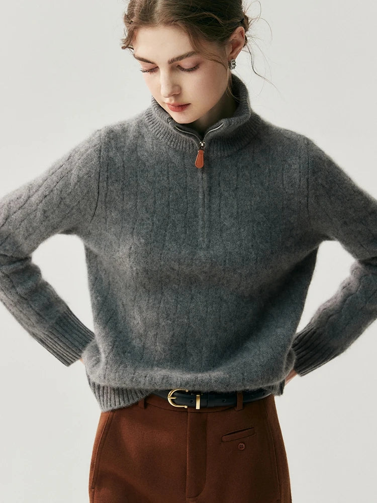 Claudette Cashmere Quarter Zip