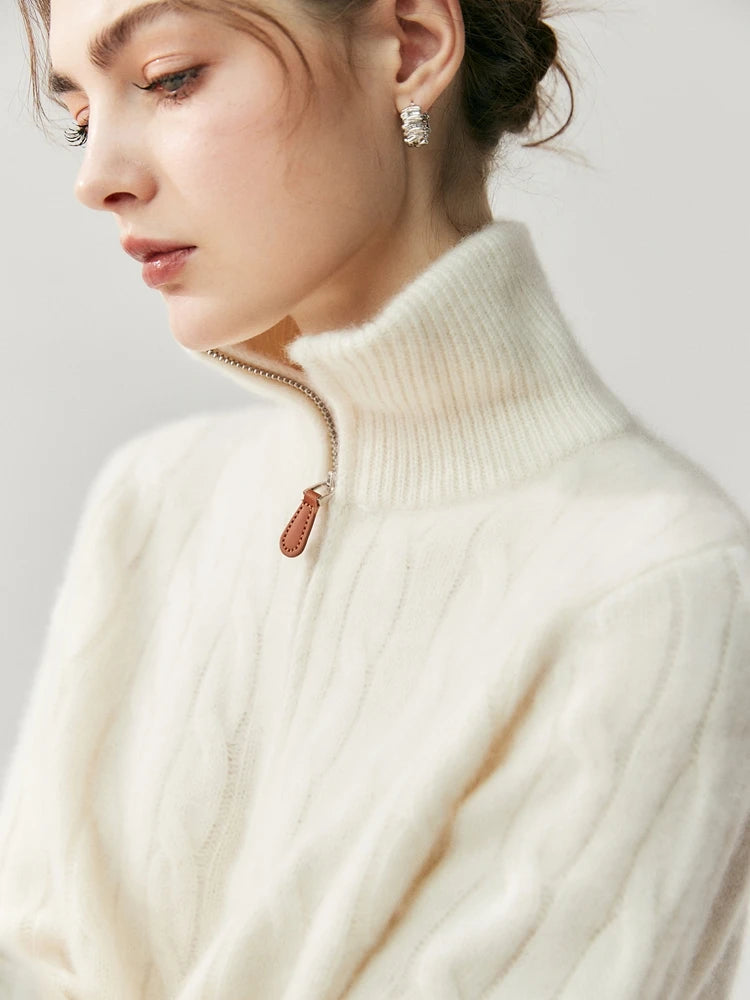 Claudette Cashmere Quarter Zip