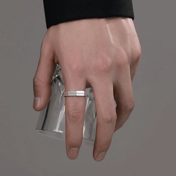Seven Virtues Engraved Ring