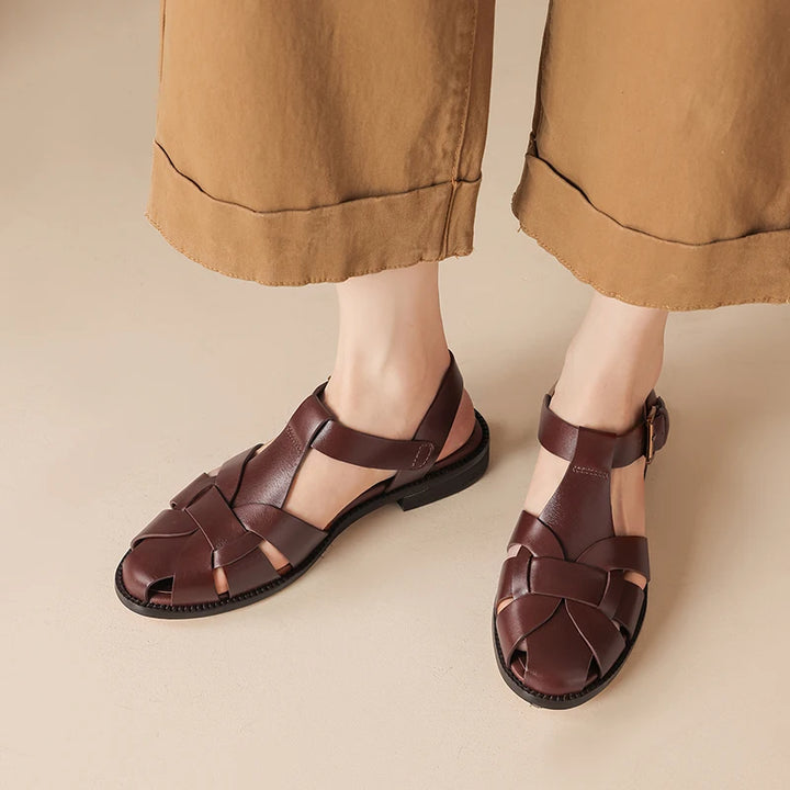 Marcella Caged Leather Sandals