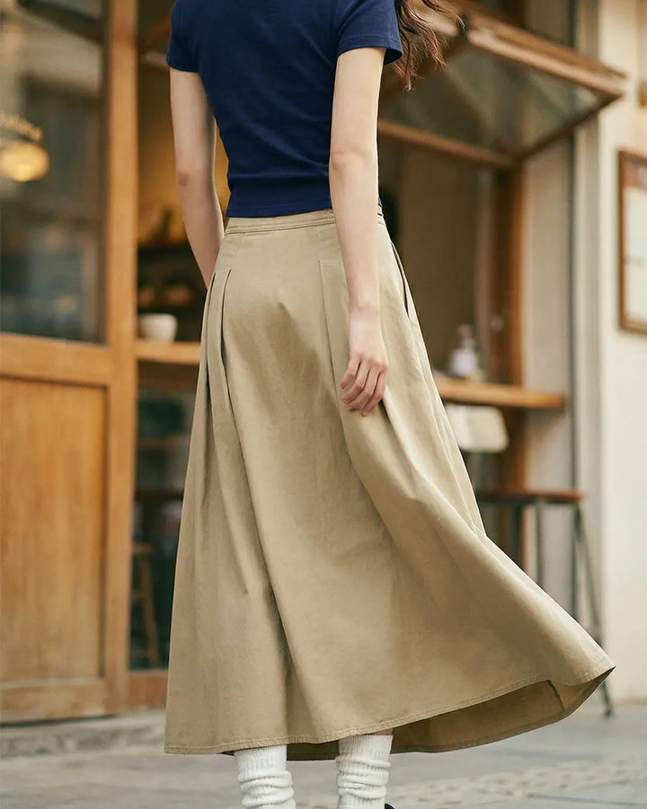 Fielding Pleated A-Line Skirt