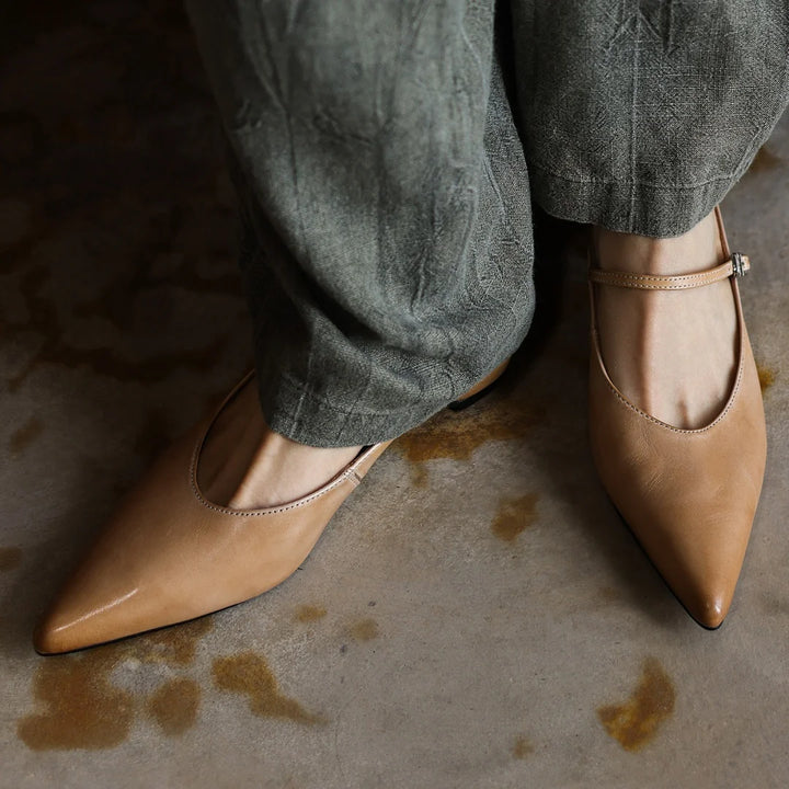 Avina Leather Mules