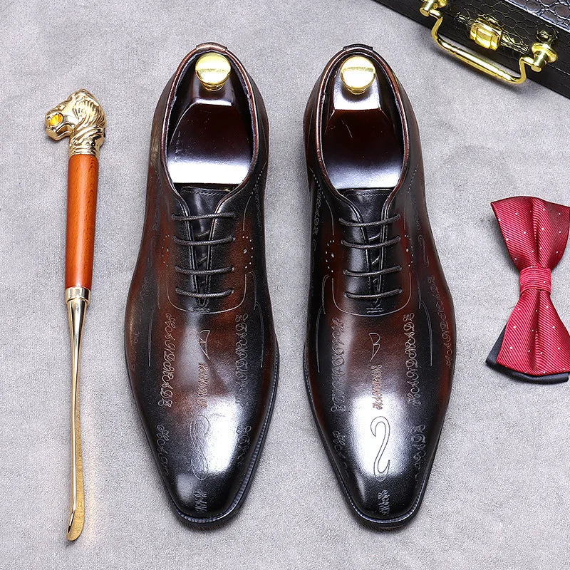 Pergamena Engraved Oxford Shoes