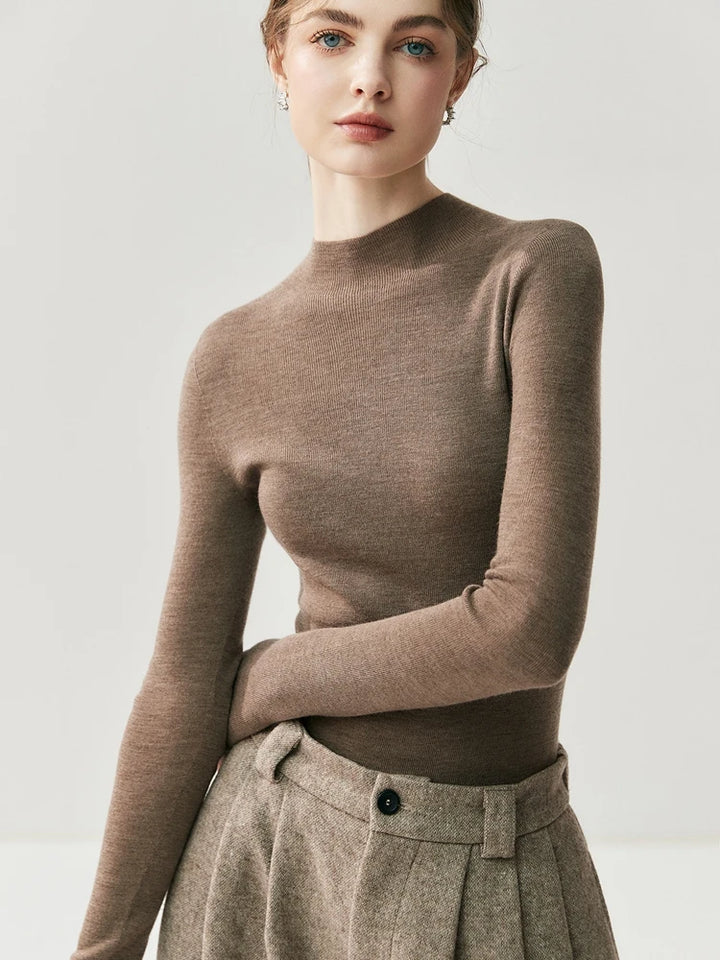 Claudette Wool Mock Neck