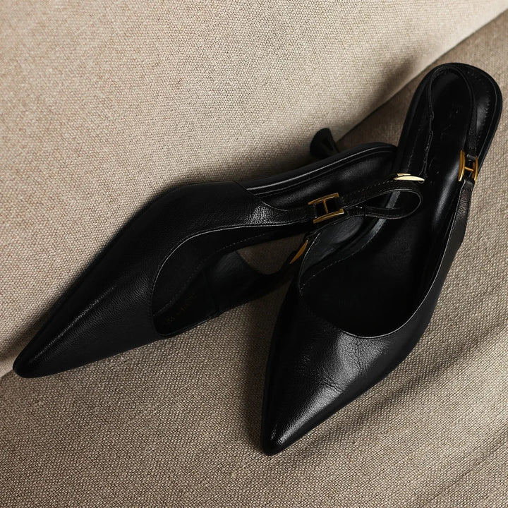 Valina Leather Slingbacks
