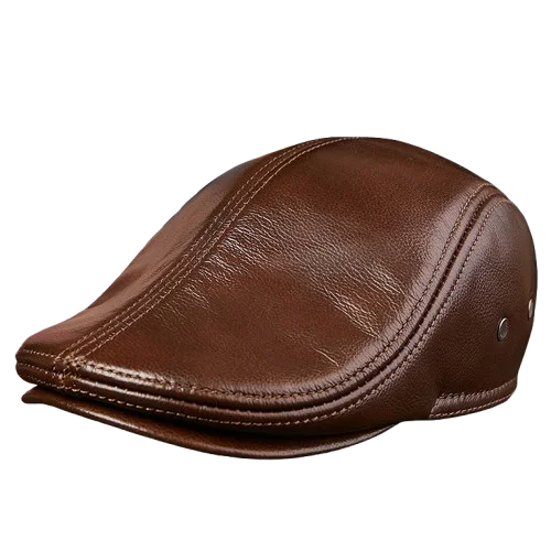 Oldridge Leather Flat Cap
